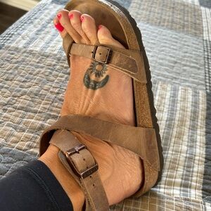 Birkenstock Tan Leather Women's Sandals